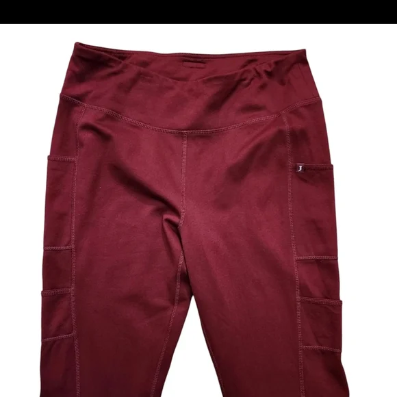 JAANUU Women's Size LARGE PETITE BURGUNDY Bootcut Yoga Scrub Pants J95141P - Picture 4 of 9